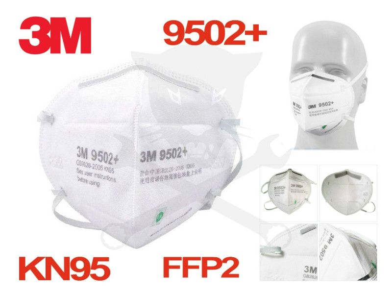 Arcmaszk - szájmaszk 3M - FFP2 - KN95 szelep nélkül - fejpánt RAKTÁRON !