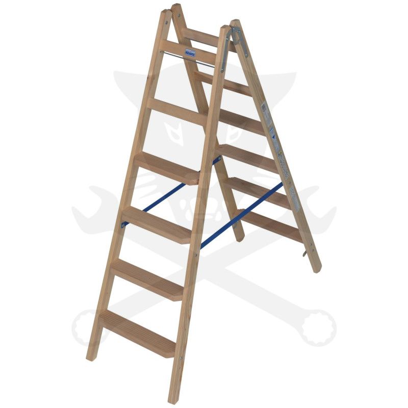 Létra FA lépcső és létrafokos álló 2x 6 fokos - Krause STABILO