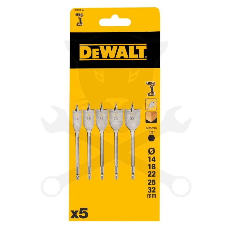 Fafúrószár készlet 5 db-os 14.0 - 32.0 mm - DeWalt