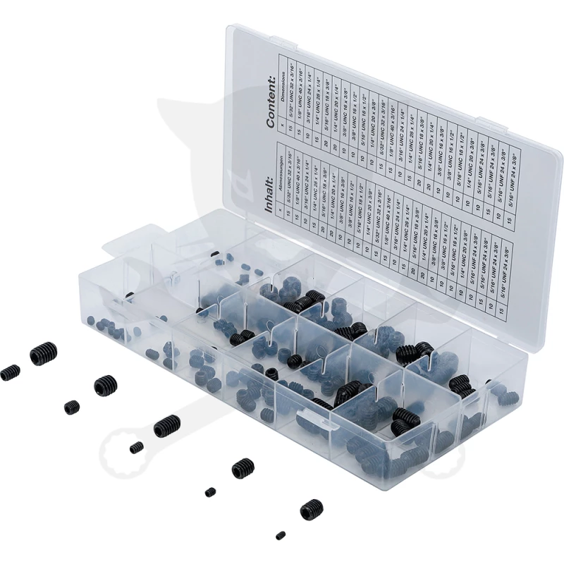 Hernyócsavar készlet 160 db-os colos
