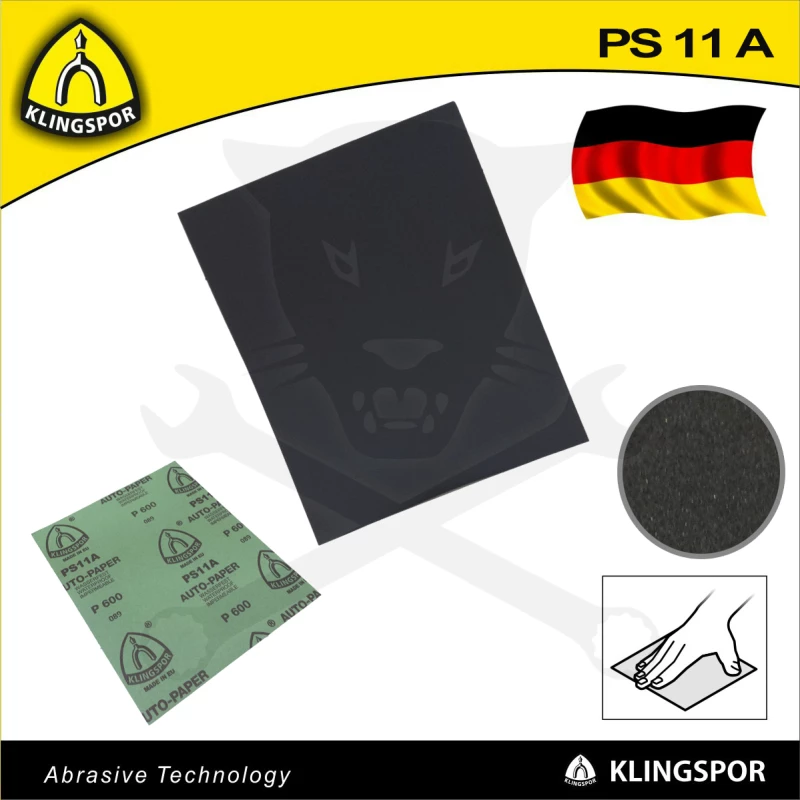 Csiszolópapír ív 230x280 mm P 600 - vízálló - PS11A Klingspor