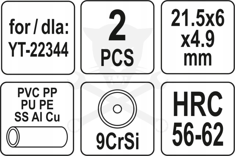 Csővágó pótkés Yato YT-22344-hez 2db/cs - Yato