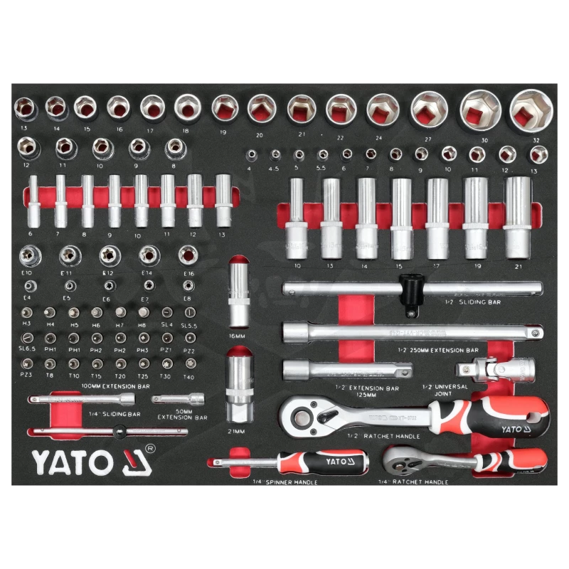 Szerszámos kocsi gyári-felszerelt 157 db-os 7 fiókos - YATO