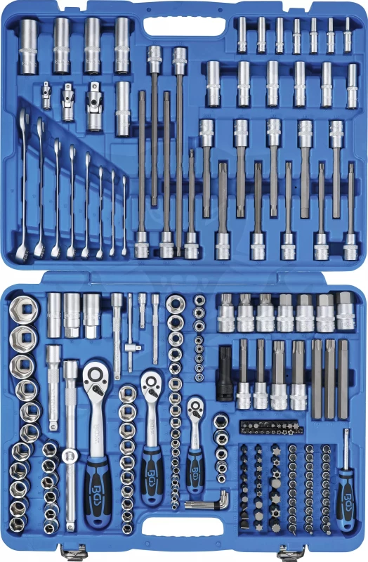 Szerszámkészlet 214 részes dugókulcs készlet 1/2"-3/8"-1/4" GEAR LOCK