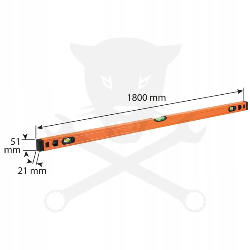 Vízmérték 1800 mm 3 lib. ipari - Neo