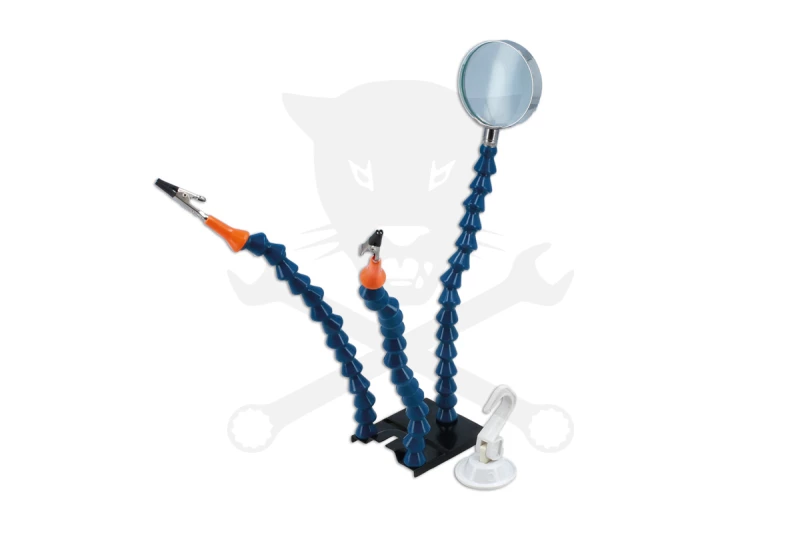 Forrasztó állvány csipeszekkel nagyítóval -mulifunkciós- Laser Tools
