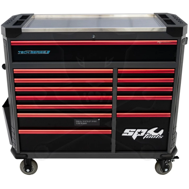 Szerszámos kocsi gyári-felszerelt 388 db-os 13 fiók TECH S. PIROS -