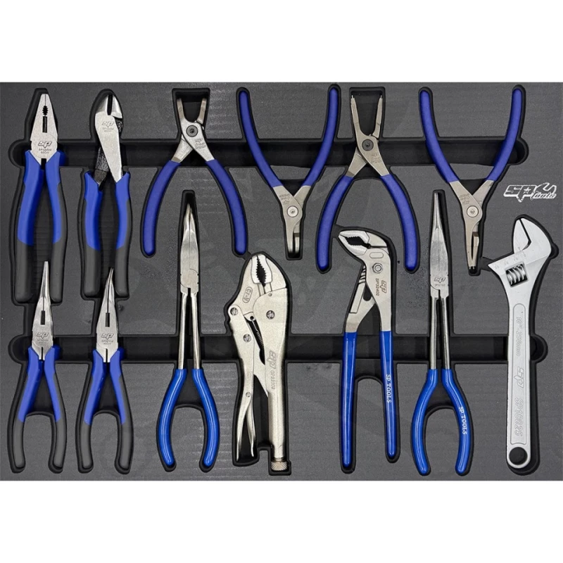 Szerszámos kocsi gyári-felszerelt 411 db-os 19 fiók CUSTOM S. PIROS -