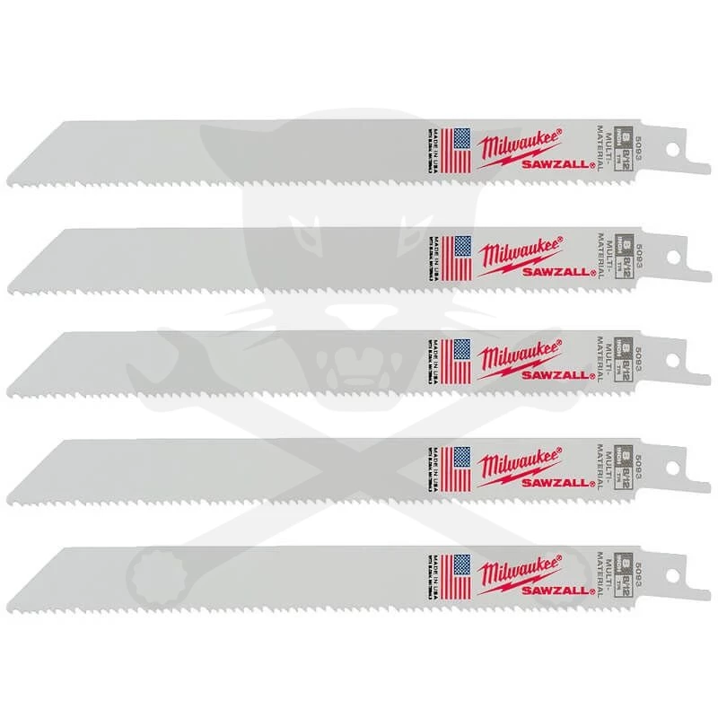 Fűrészlap kardfűrészhez, univerz. 200 mm 12 TPI BiM-Co 5 db-os készlet