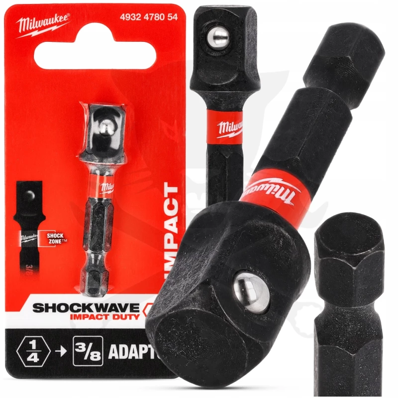 Adapter 1/4"-3/8" hatlap-négylap - Milwaukee