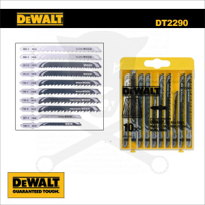 Fűrészlap dekopírfűrészhez, fára készlet. - 10 r. - DeWalt