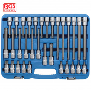 Rátűzőkulcs - crowa+bit készlet Torx készlet 1/2" 32 db-os - BGS