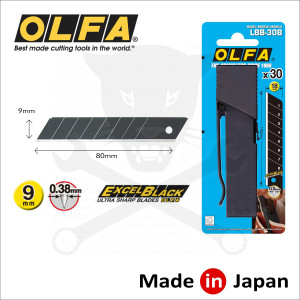 Penge OLFA tördelhető 18 mm 30 db - fekete, bliszteres