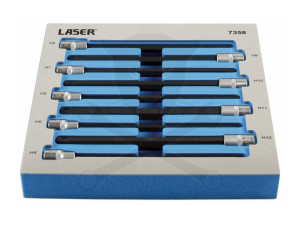 Rátűzőkulcs 9 db-os készlet 3/8" Imbusz, gömb végű 4-12 mm - 200 mm