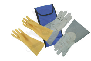 Kesztyű készlet 3:1-ben - Teljesen szigetelt + Bőr mech.védő + Tok 10-es