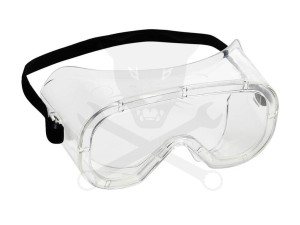 Védőszemüveg - víztiszta, teljesen zárt, gumi pánttal EN 166