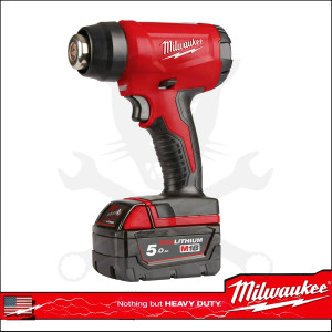 Hőlégfúvó akkus 18V 5.0 Ah Li-Ion 470°C - Milwaukee (M18 BHG-502C)