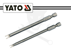 Bit készlet biztonsági, lapos tűvégű hosszú 6-10 mm Yato