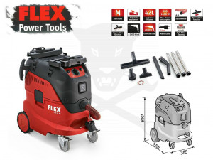 Porszívó, ipari 1400 W - 42 literes - FLEX (VCE 44 M AC)