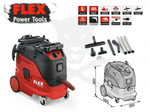 Porszívó, ipari 1400 W - 30 literes - FLEX (VCE 33 L AC)