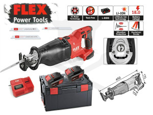 Orrfűrész Ingalökettel 32 mm- EMS rendsz.- 18V 5Ah - Flex (RSP DW 18-EC-5Ah)