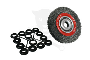 Drótkorong 200 mm acél 4500 rpm + 7 pár műanyag középrész