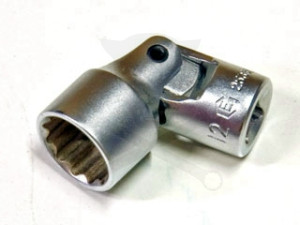 Dugókulcs - crowafej 1/4" 12 szög csuklós 7 mm Genius