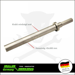 Vibro kalapács XL-hez 1 db Vibrációs Ütőszár-lapos 45x300mm-MÜLLER