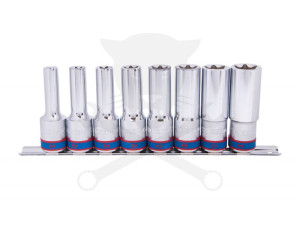 Dugókulcs - crowafej készlet 1/2" belső torx E10-E24 8 db-os