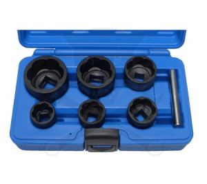 Kerékőr leszedő dugófej készlet 1/2" és 3/4"