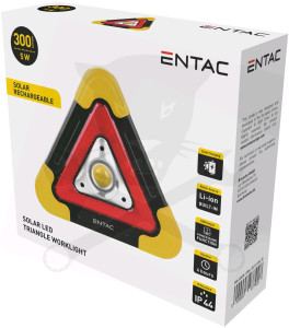 Elakadásjelző lámpa COB újratölthető napelemes- Entac