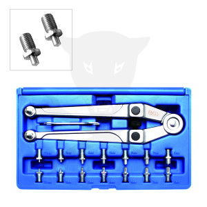 Körmöskulcs, oldalcsapos készlet - cserélhető csapos: 2.5 - 9.0 mm BGS