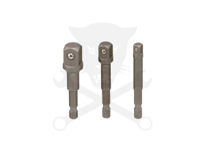 Adapter készlet fúrógéphez - csavarbehajtóhoz 1/4"-3/8"-1/2" - Genius