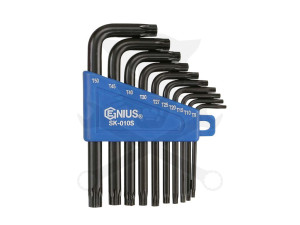 Torxkulcs "L" alakú készlet 10 db-os torx, rövid - Genius