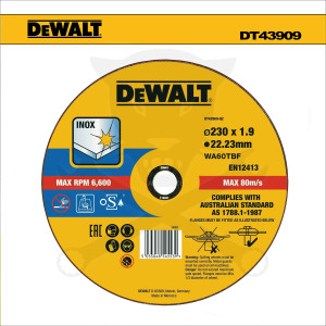 Vágókorong 230 x 1.9 x 22,23 mm FastCut 80m/s - Dewalt -