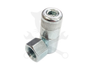 Zsírzófej, négypofás 90° - szabvány M10x1.0 menet