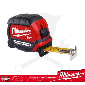 Mérőszalag 10 m x 27 mm gumírozott mágneses - Milwaukee