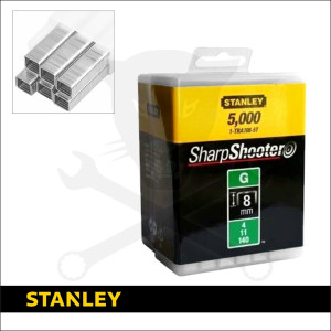 Tűzőkapocs G típus, ipari - 8 mm 5000 db - Stanley