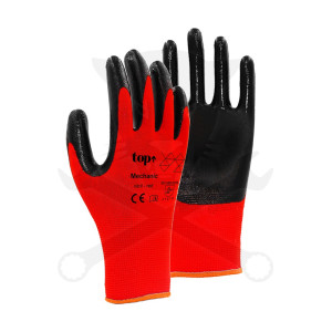 Kesztyű - szerelőkesztyű - Nitril piros L-es 9-es