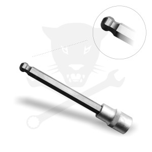 Rátűzőkulcs - crowa+bit 1/2" imbusz 6 mm, hosszú, gömbvégű