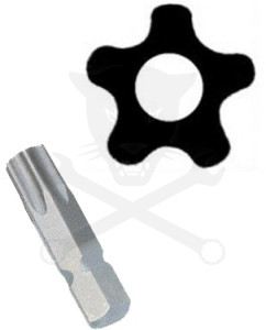 Bit ötágú torx T-55 30 mm lyukas Genius