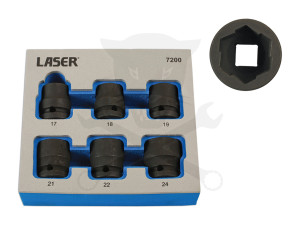 Csavarkiszedő készlet - sérült fejű csavarokhoz 6 db-os 17-24 mm 1/2"