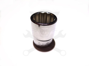 Dugókulcs - crowafej 1/2" 12 szög normál 24 mm Genius