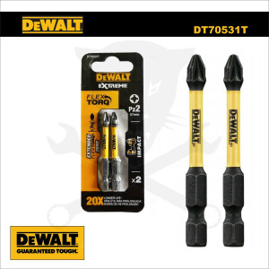 Bithegy, gépi, torziós PZ2 x 50 mm - 2 részes - DeWalt Extreme