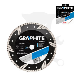 Vágókorong, gyémánt 230x22.2 mm TURBO - Graphite