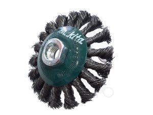 Drótkorong, fonott 100 mm M14 kúpos- Makita