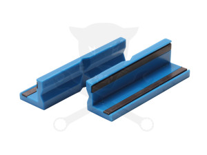 Satuhoz lágy-pofa 100 mm-es műanyag 2 db-os - mágneses kivitel BGS