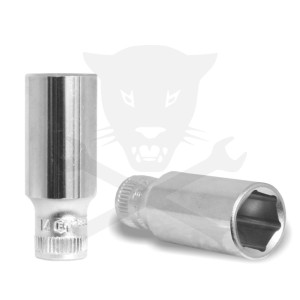 Dugókulcs - crowafej 1/4" 6 lap hosszú 14 mm Genius