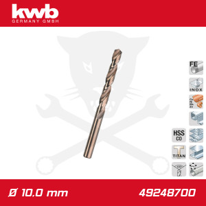 Csigafúró 10,0 mm HSS-G Co5 DIN 338 Twist, profi - KWB