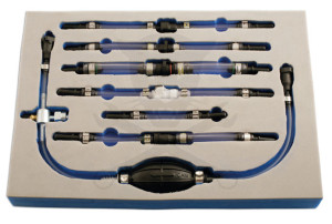 Diesel üzemanyag légtelenítő kézi pumpa készlet - profi - Laser -TS20